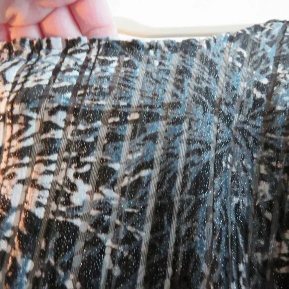 VINTAGE NINE WEST Y2K Velvet Burnout Metallic Babydoll Top Whimsigoth - Size 2X - Picture 12 of 16